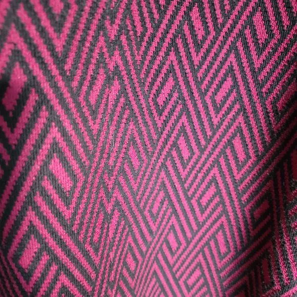 Jones Studio Burgundy and Black Herringbone Long Swing Jacket Size 1X - Picture 6 of 12